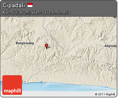 Shaded Relief 3D Map of Cipadali