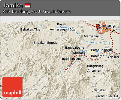 Shaded Relief 3D Map of Jamika