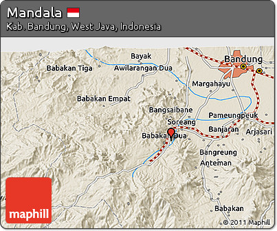 Shaded Relief 3D Map of Mandala