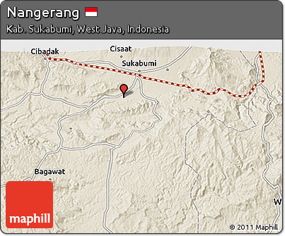 Shaded Relief 3D Map of Nangerang