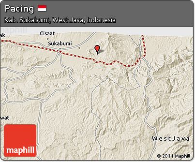 Shaded Relief 3D Map of Pacing