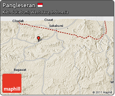 Shaded Relief 3D Map of Pangleseran