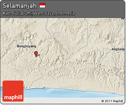 Shaded Relief 3D Map of Selamanjah