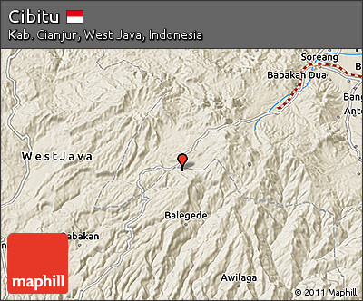 Shaded Relief 3D Map of Cibitu