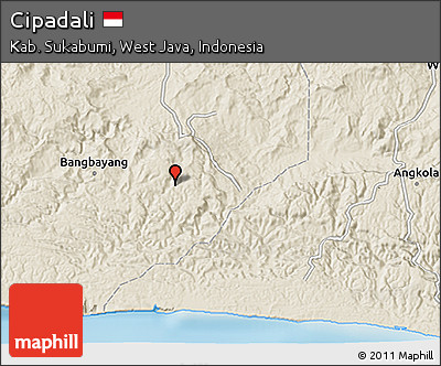 Shaded Relief 3D Map of Cipadali