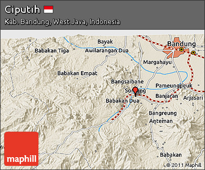 Shaded Relief 3D Map of Ciputih