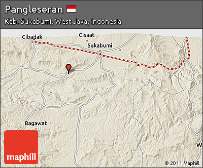 Shaded Relief 3D Map of Pangleseran