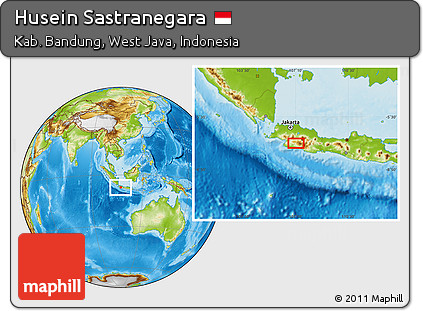 Physical Location Map of Husein Sastranegara