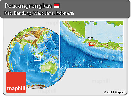 Physical Location Map of Peucangrangkas