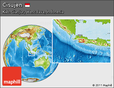 Physical Location Map of Cisujen