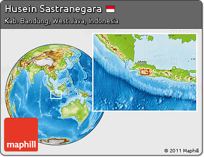 Physical Location Map of Husein Sastranegara
