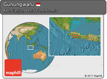 Satellite Location Map of Gunungwaru