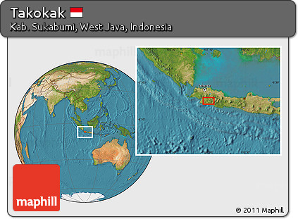 Satellite Location Map of Takokak