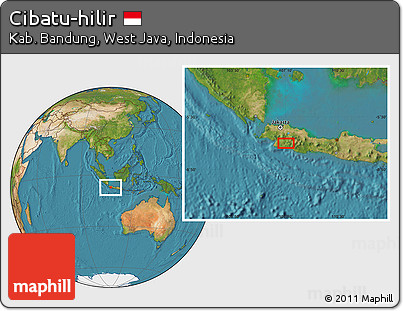 Satellite Location Map of Cibatu-hilir