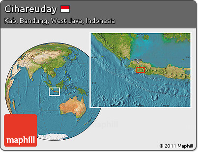 Satellite Location Map of Cihareuday