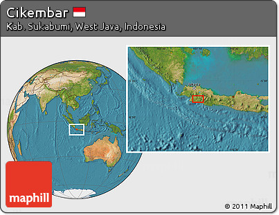 Satellite Location Map of Cikembar