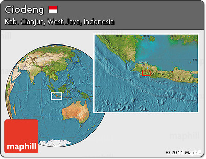Satellite Location Map of Ciodeng