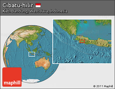 Satellite Location Map of Cibatu-hilir