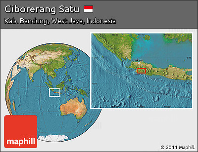 Satellite Location Map of Ciborerang Satu