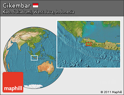 Satellite Location Map of Cikembar