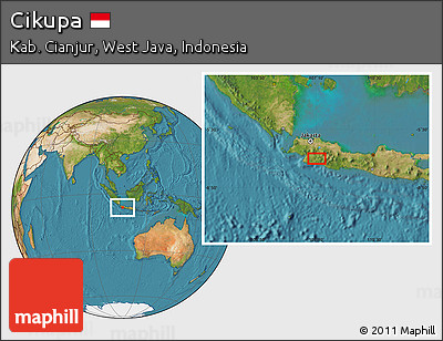 Satellite Location Map of Cikupa