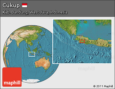 Satellite Location Map of Cukup