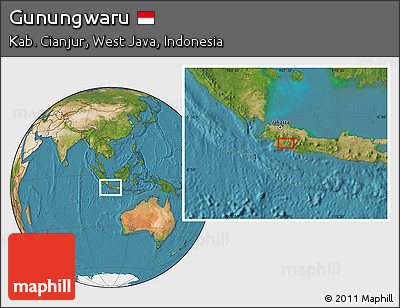 Satellite Location Map of Gunungwaru
