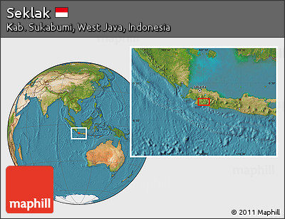 Satellite Location Map of Seklak