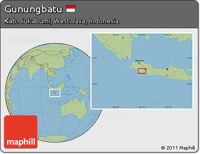 Savanna Style Location Map of Gunungbatu