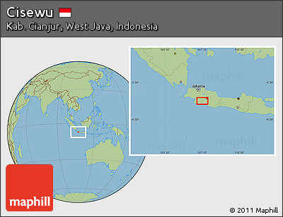 Savanna Style Location Map of Cisewu