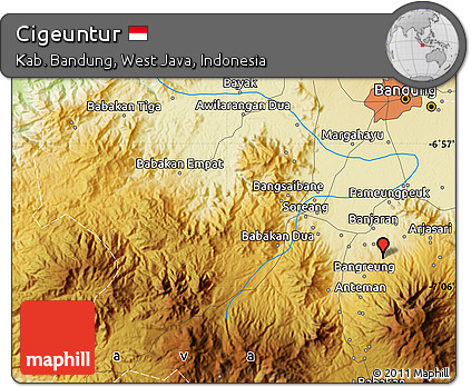 Physical Map of Cigeuntur