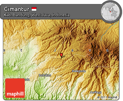 Physical Map of Cimantur