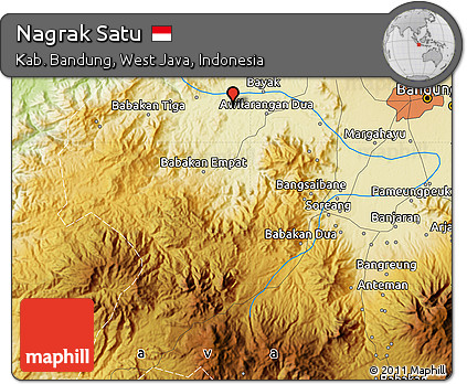 Physical Map of Nagrak Satu