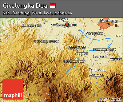 Physical Map of Cicalengka Dua