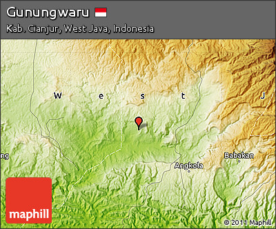 Physical Map of Gunungwaru