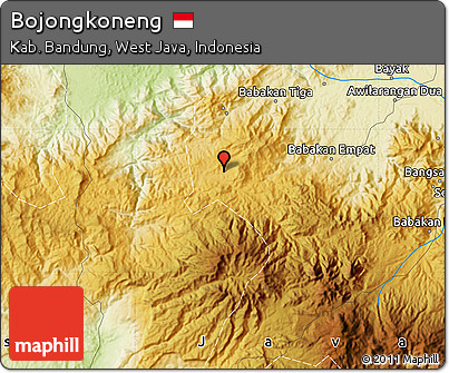 Physical Map of Bojongkoneng