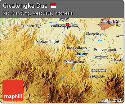 Physical Map of Cicalengka Dua
