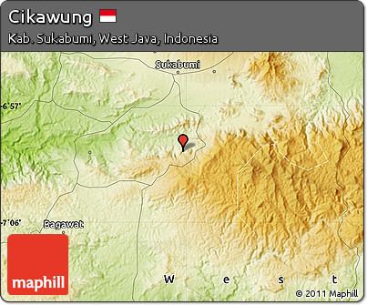 Physical Map of Cikawung