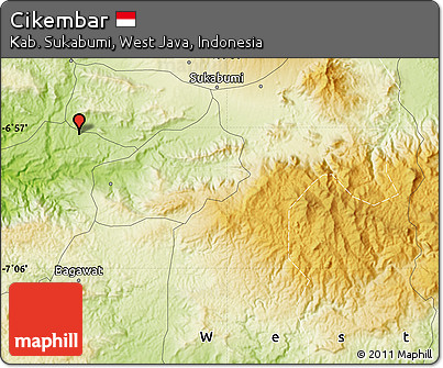 Physical Map of Cikembar