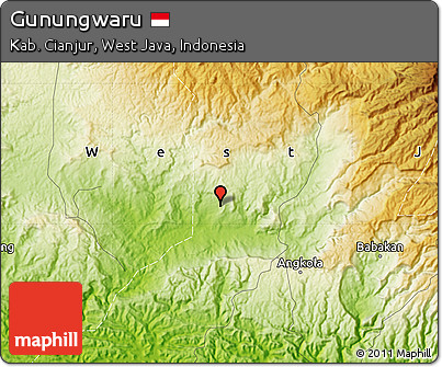 Physical Map of Gunungwaru