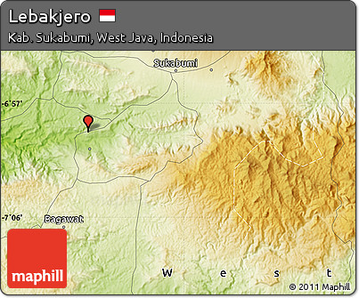 Physical Map of Lebakjero