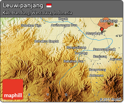 Physical Map of Leuwipanjang