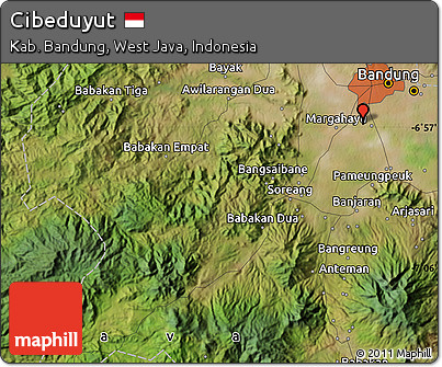 Satellite Map of Cibeduyut