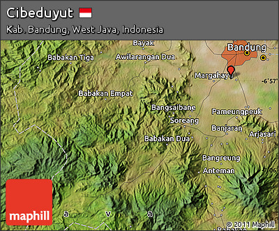 Satellite Map of Cibeduyut