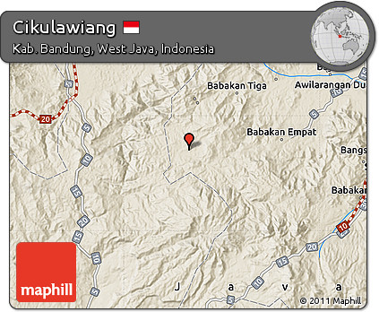 Shaded Relief Map of Cikulawiang