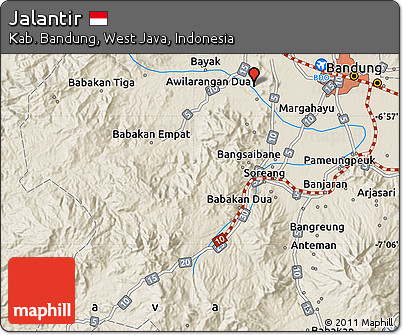 Shaded Relief Map of Jalantir