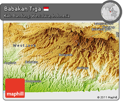 Physical Panoramic Map of Babakan Tiga