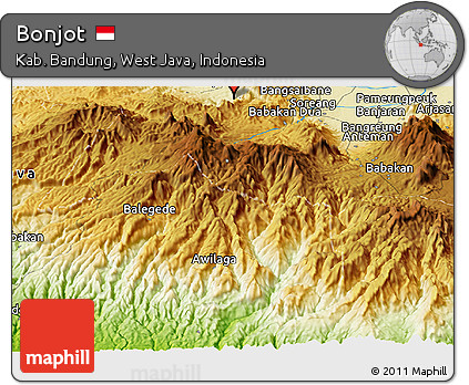 Physical Panoramic Map of Bonjot