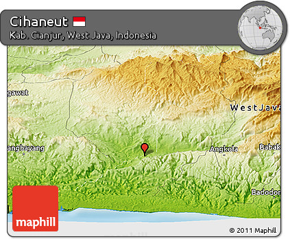 Physical Panoramic Map of Cihaneut