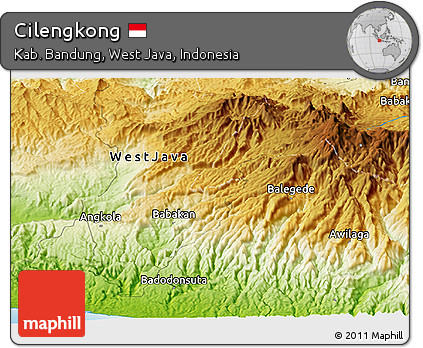 Physical Panoramic Map of Cilengkong